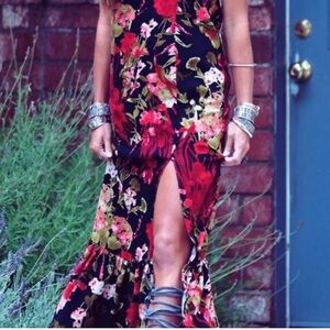 Floral Maxi Dress with Slit